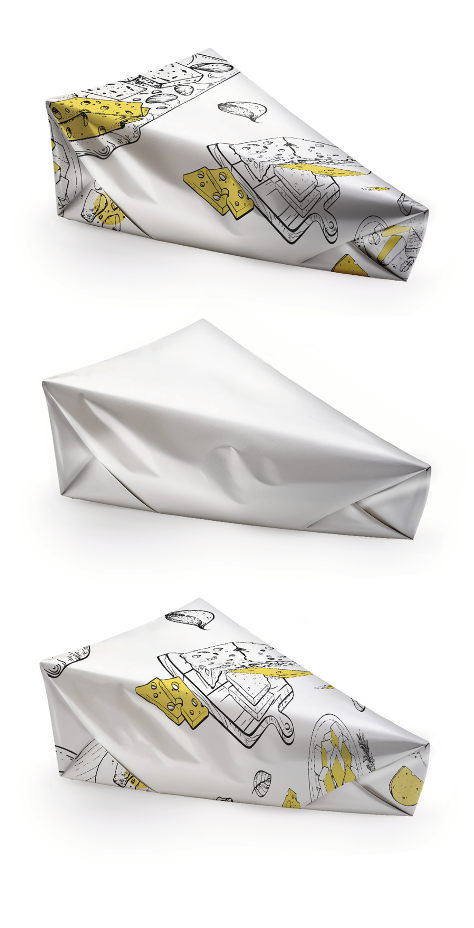 Foodpaper fresh en bio duurzaam kaaspapier bedrukt met eigen logo